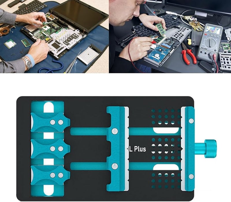 Universal PCB Holder Fixture Double Slot for Cellphone Motherboard IC Chip Soldering - Image 1