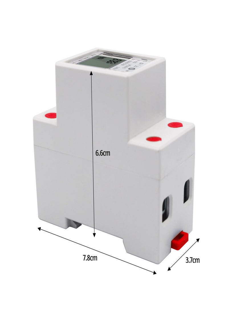 LCD Digital Display Single Phase DIN-Rail Energy Meter 5-80A 220V 50Hz Electronic KWh Meter Power Consumption Monitor DDM15SC - Image 4