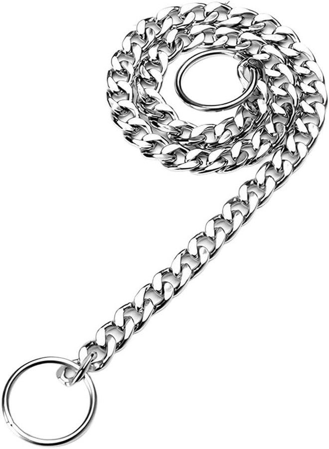 cyhaen Dog Choker Collar for Large Dogs,Adjustable Flat Silver Metal Dog Collar,Heavy Duty Slip P Link Martingale Collar for Small Medium Large Big Dogs XL - Image 5