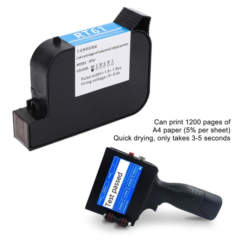 Black Ink Cartridge 42ML Replacement For SC12 SC12T CP12 CP12W SC12KJ Handheld Inkjet Printer Quick Drying - Image 3