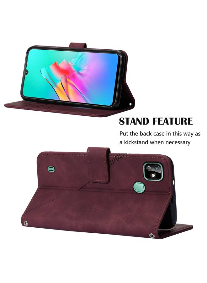 Zaboon Case For Infinix Smart HD 2021 X612 Crossbody 3D Embossed Flip Leather Phone Case - Image 4