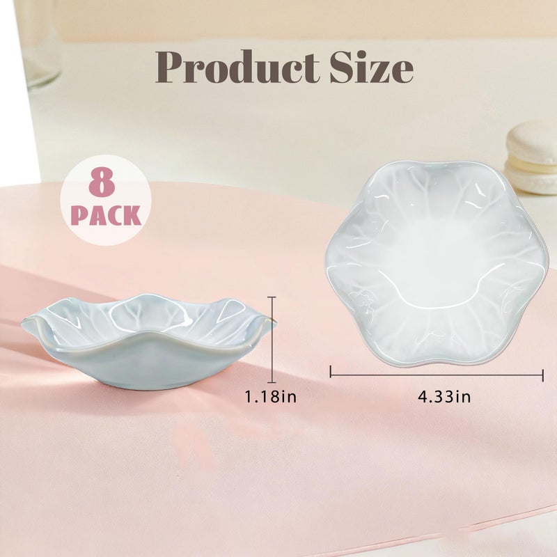 AmaCielo Ceramic Jewelry Tray, Ring Dish, Key Bowl Ceramic Tray 4.33 Inch, Ttrinket Dish Jewelry Dish, Desktop Decoration, Gifts for Mother Girlfriend Daughter,Mother's Day Gift (1Pcs-Lotus Leaf) - Image 2