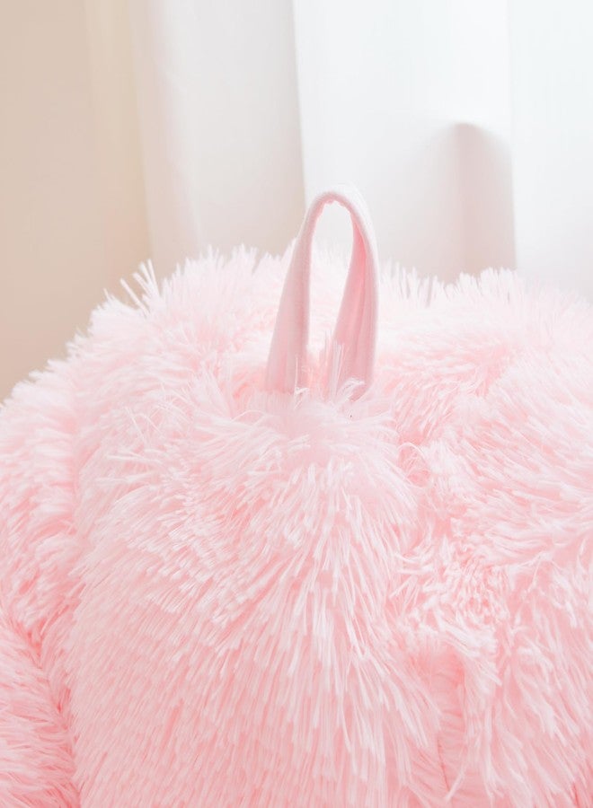 ERLOXO Fluffy soft pink bean bag chair cover, for Living Room (No Filler), plush faux fur Stuffed Animal Storage Big Gaming Bean Bag Chair Cover ,Fuzzy Fuzzy Decor Home for girls, kids, teens, and adults - Image 4