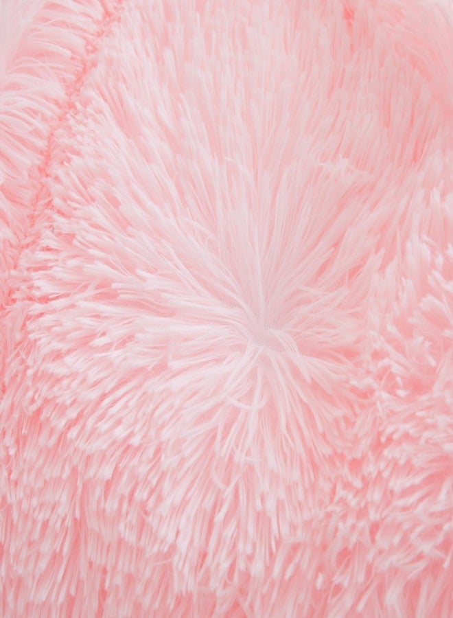 ERLOXO Fluffy soft pink bean bag chair cover, for Living Room (No Filler), plush faux fur Stuffed Animal Storage Big Gaming Bean Bag Chair Cover ,Fuzzy Fuzzy Decor Home for girls, kids, teens, and adults - Image 5