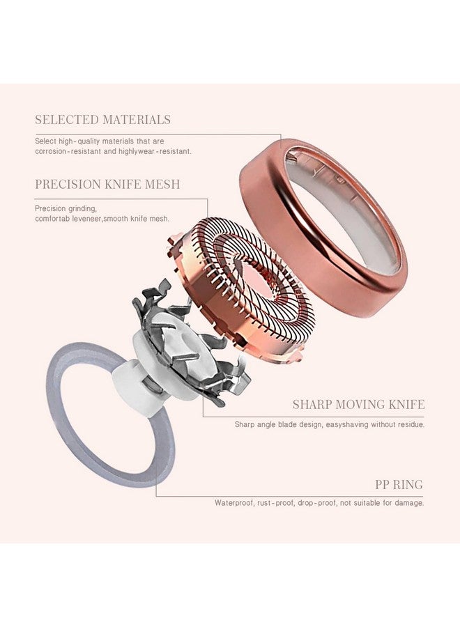 بي او اي اي اي رؤوس بديلة من الجيل الثاني لإزالة شعر الوجه بدون عيوب، رؤوس بديلة لإزالة شعر الوجه بدون عيوب من الجيل الثاني، رؤوس لإزالة شعر الوجه مع فرشاة تنظيف للنساء، عبوة من 4 قطع - Image 3