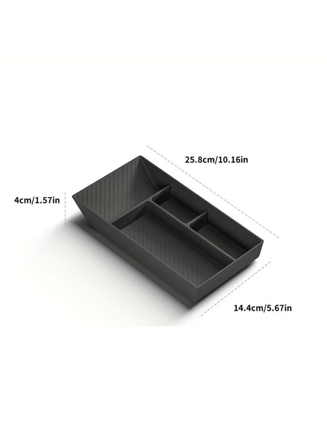 Hidden Storage Tray Black Universal Fit Silicone Console Organizer - Image 3