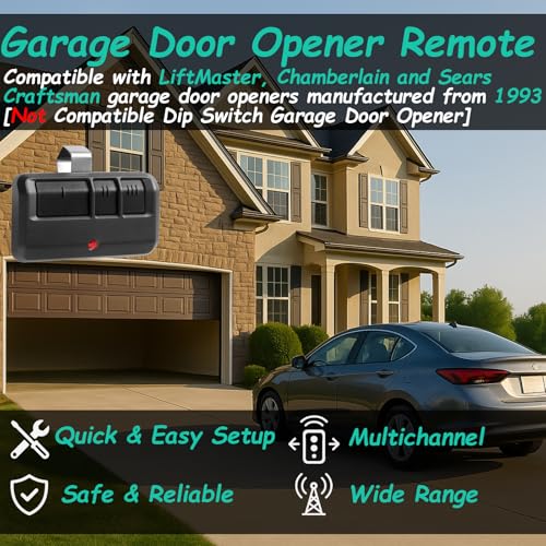 datonten 2 Replacement Garage Door Opener Remote,Compatible with Liftmaster Chamberlain Sears Craftsman Garage Door Opener 893MAX 373LM 973LM 893LM 891LM,2 Pack - Image 2