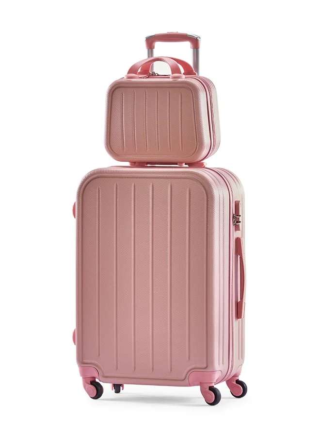 LIMRA Hardside 6 Piece Luggage Trolley Set Pink
