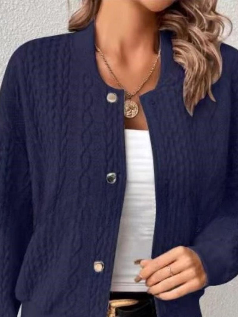 YUNIQEE Navy Blue Polyester Long Sleeves Jackets - Image 2