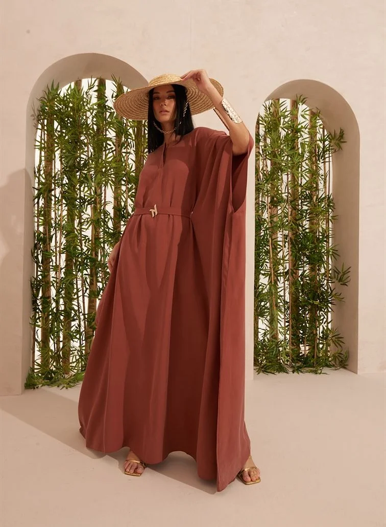 Turana Atash London  Ameera Kaftan Brown for Women | Best Price UAE