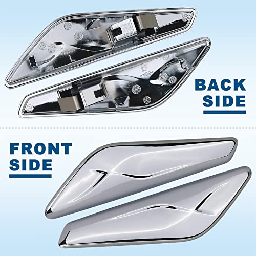 APPERFiT Front Fender Chrome Trim Finisher for Left Driver & Right Passenger Side Fender Compatible with BMW X3 F25 X4 F26 2011 2012 2013 2014 2015 2016 2017 Replaces 51117338569 51117338570 - Image 3