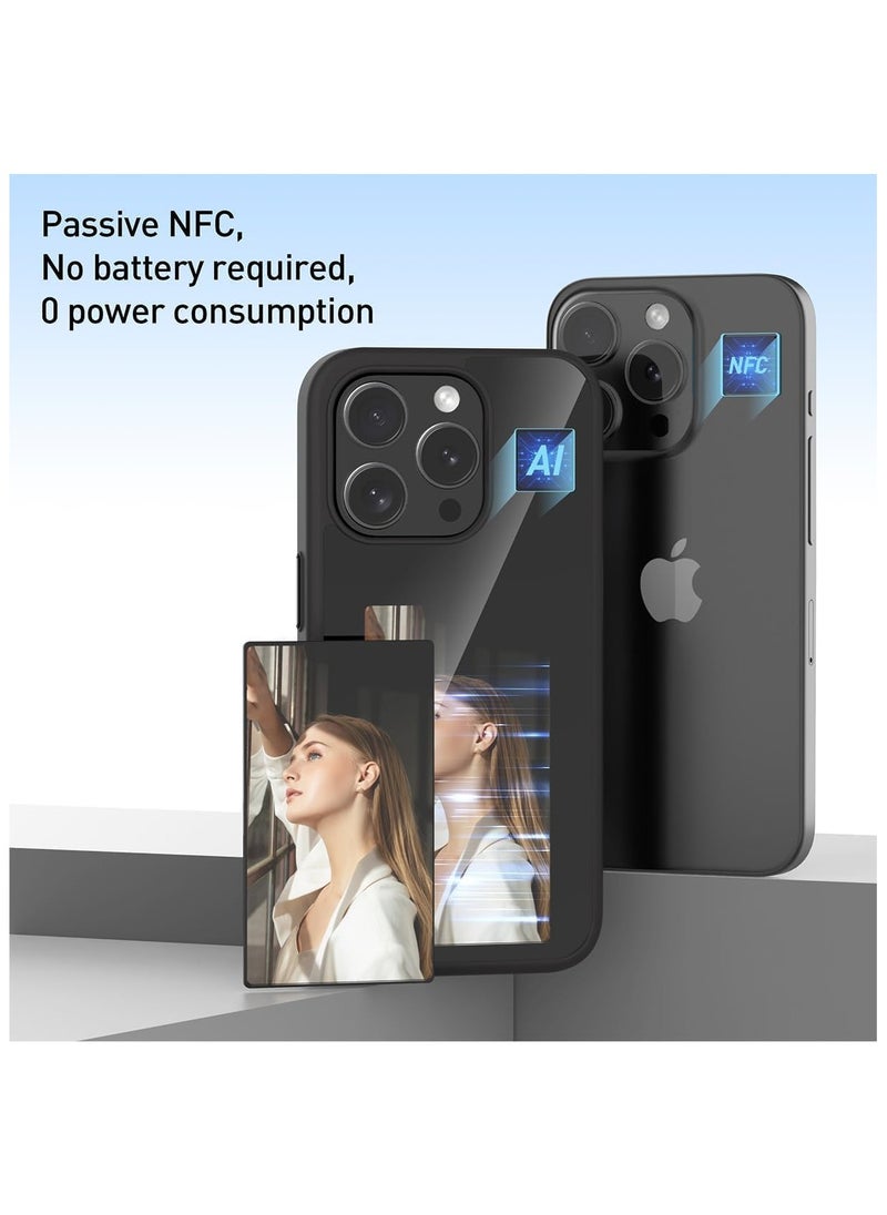 KyraTech iPhone 16 NFC E Ink Display Case with 3.5" Smart Screen - DIY Image Projection, Premium Frame, Velvet Interior, Shock-Resistant Anti-Slip Protection  - Image 4