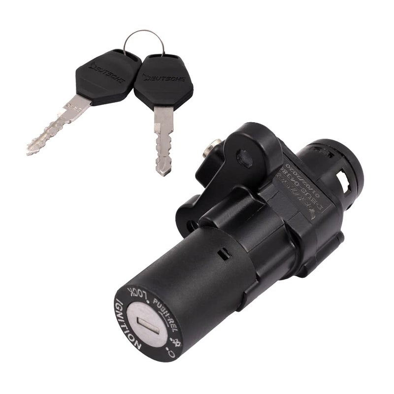 Deutsche High Performance Ignition Switch Lock Set - Fit for Bajaj Discover 100M & 125M, 150F & 150S (2 Wire, 2 PIN), 2_Way, Black - Image 1