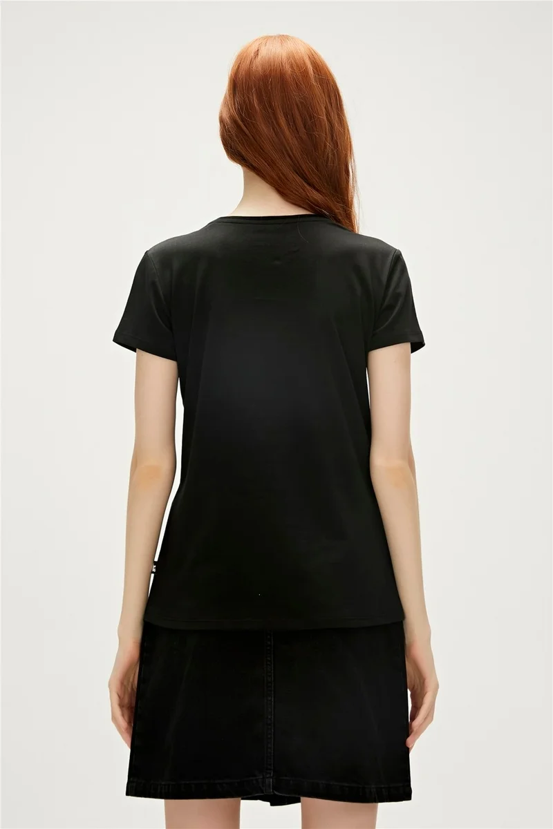 باد بير Flog T-Shirt Black Printed Women's T-Shirt10