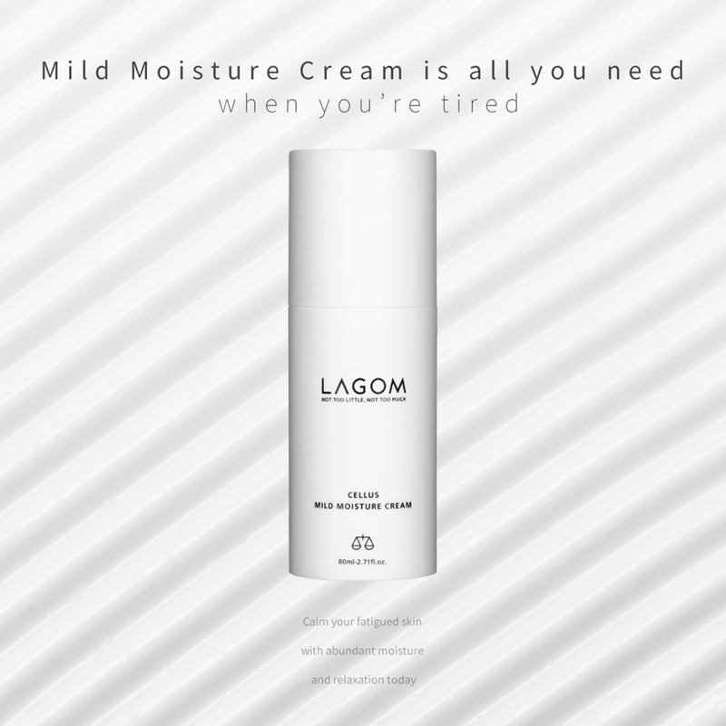 LAGOM كريم لاغوم سيلوس للترطيب الخفيف مرطب طبيعي مع دي-بانثينول، مستخلص الشاي الأخضر، أكواليسيا، مضاد للحساسية، خالي من العطور، لوشن عشبي منعش للوجه للبشرة الحساسة 2.71 أونصة سائلة - Image 3