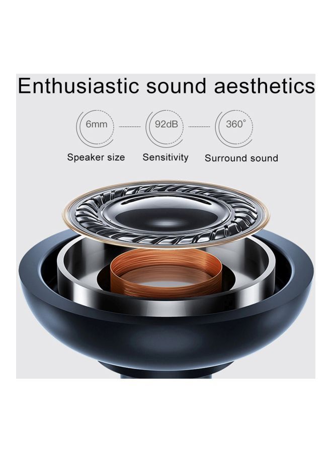 NIBEMINENT AK5 Bluetooth In-Ear Earphone With Mic Black/Red - Image 4