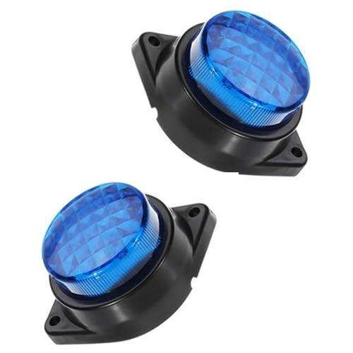 APSMOTIV Led side marker trailer 24V LED Light for Truck Waterproof Trailer Marker Light Blue lights for trucks freightliner cargo Marker lights Universal Fit Round side marker Lights - Image 1