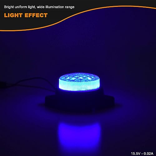 APSMOTIV Led side marker trailer 24V LED Light for Truck Waterproof Trailer Marker Light Blue lights for trucks freightliner cargo Marker lights Universal Fit Round side marker Lights - Image 3