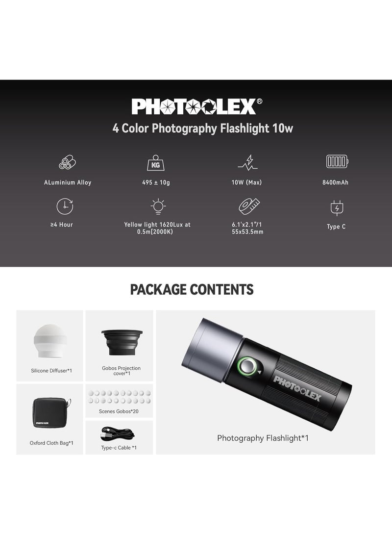 PHOTOOLEX Gobo Light ( 10W-4 Color-Silicon Projector ) - Image 2