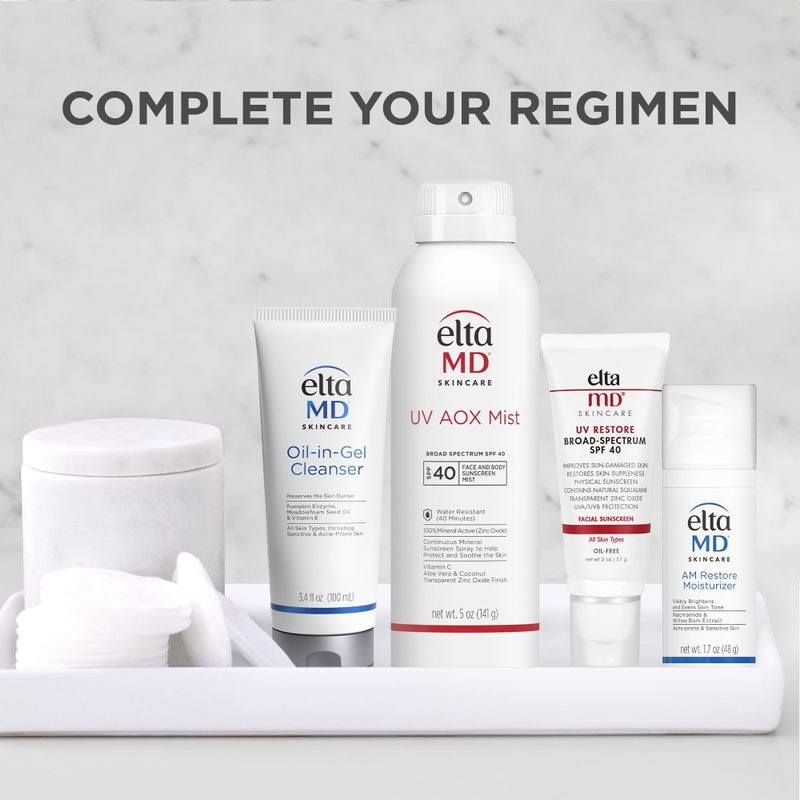 EltaMD Oil-In-Gel Facial Cleanser, Daily Gentle Face Cleanser, Removes Long-Wear Makeup, Sunscreen, and Sweat, Cleansing Oil For Face, 3.4 oz Tube - Image 5