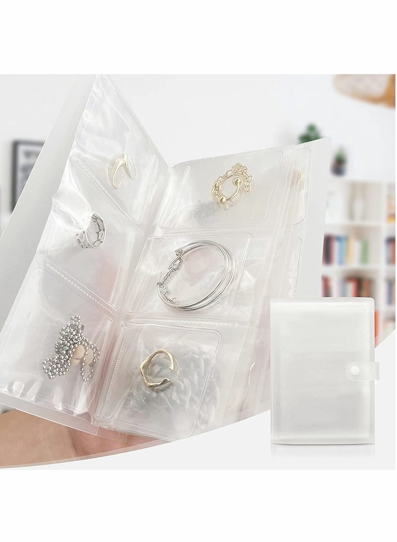 Excefore Transparent Travel Jewelry Organizer（84 Grids+30 Pack PVC Clear Jewelry bag） - Image 2