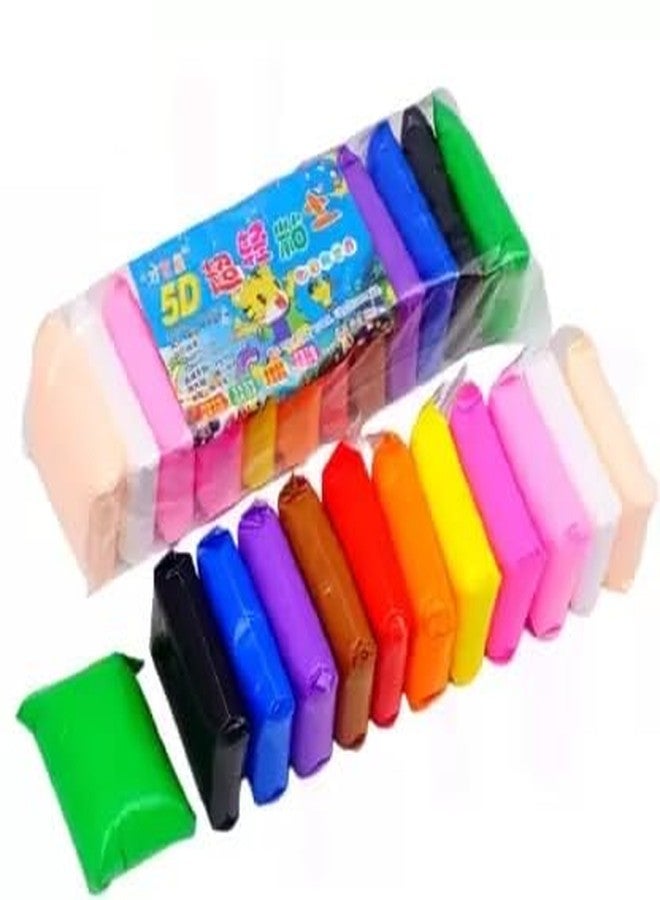 Eclet (Pack of 12) Air Dry Clay, Colorful Children Soft Clay, Creative Art Crafts, Gifts for Kids-Multi Color. Non-Toxic Modeling Magic Fluffy Foam Bouncing Clay Putty Kit for Kids with Tools .91 - Image 1