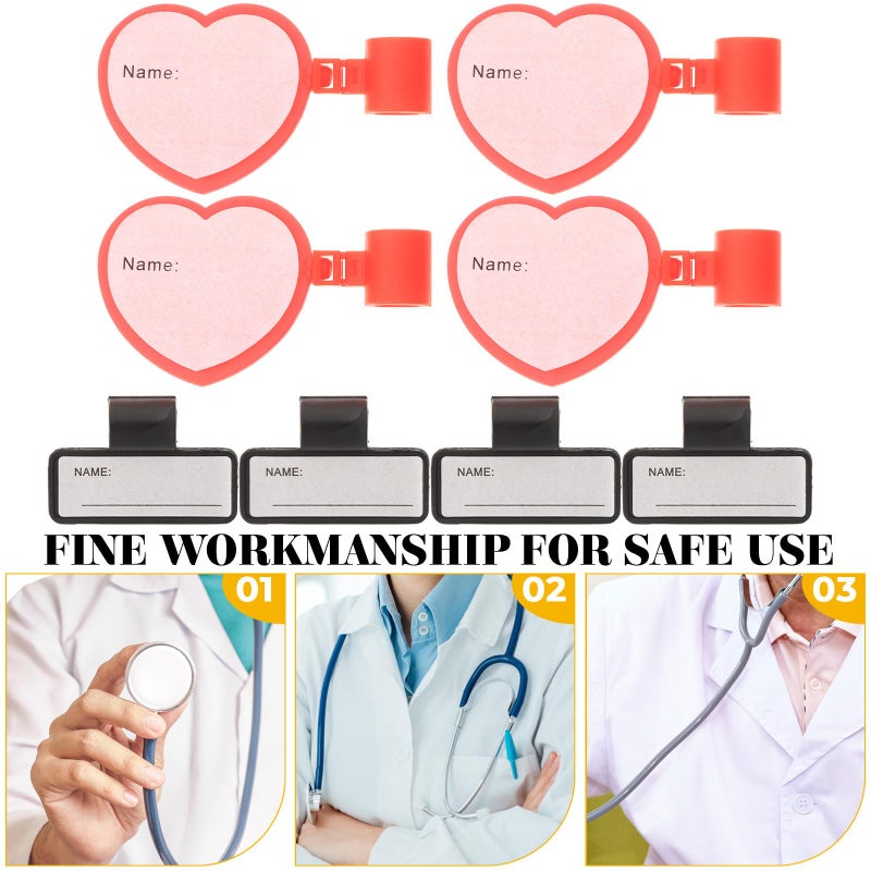 Reusable Stethoscope Name Tags with Clip 8 Pack for Nurses and Medical Professionals - Image 4