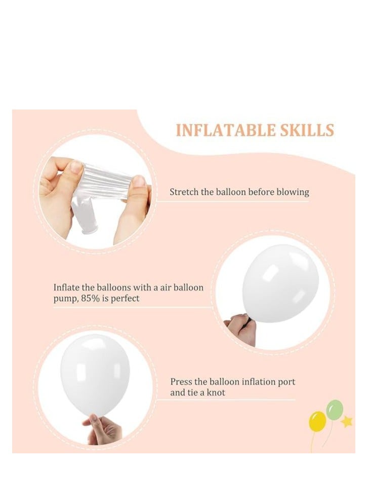 بالونات بيضاء عامة (عبوة من 50 بالونًا) - لاتكس قابل للتحلل الحيوي للحفلات والديكورات - Image 4