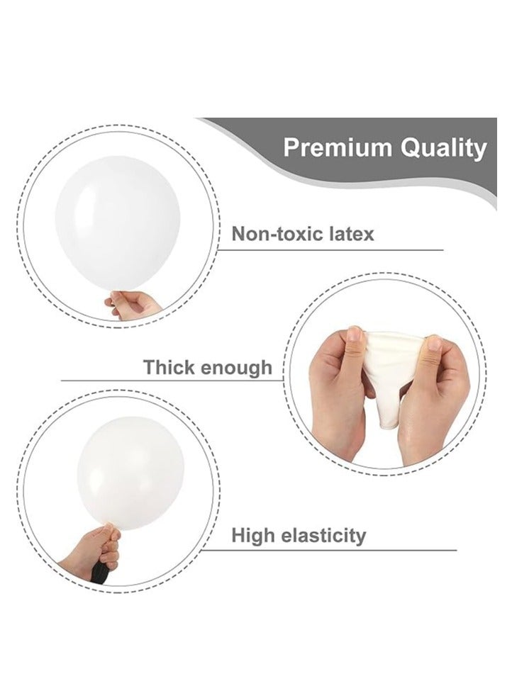 بالونات بيضاء عامة (عبوة من 50 بالونًا) - لاتكس قابل للتحلل الحيوي للحفلات والديكورات - Image 3