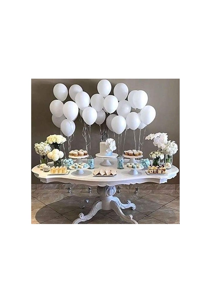 بالونات بيضاء عامة (عبوة من 50 بالونًا) - لاتكس قابل للتحلل الحيوي للحفلات والديكورات - Image 2