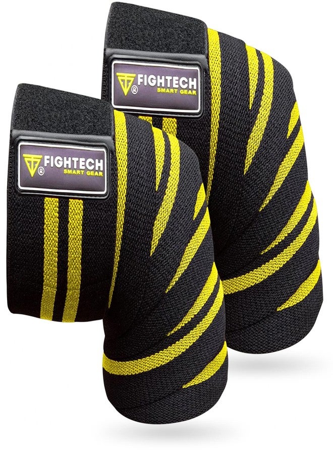 FIGHTECH Knee Wraps for Weightlifting - 82" Long | Men & Women | Ideal for Squats, Leg Press, Cross Training, Bodybuilding, and Gym WODs - Image 1