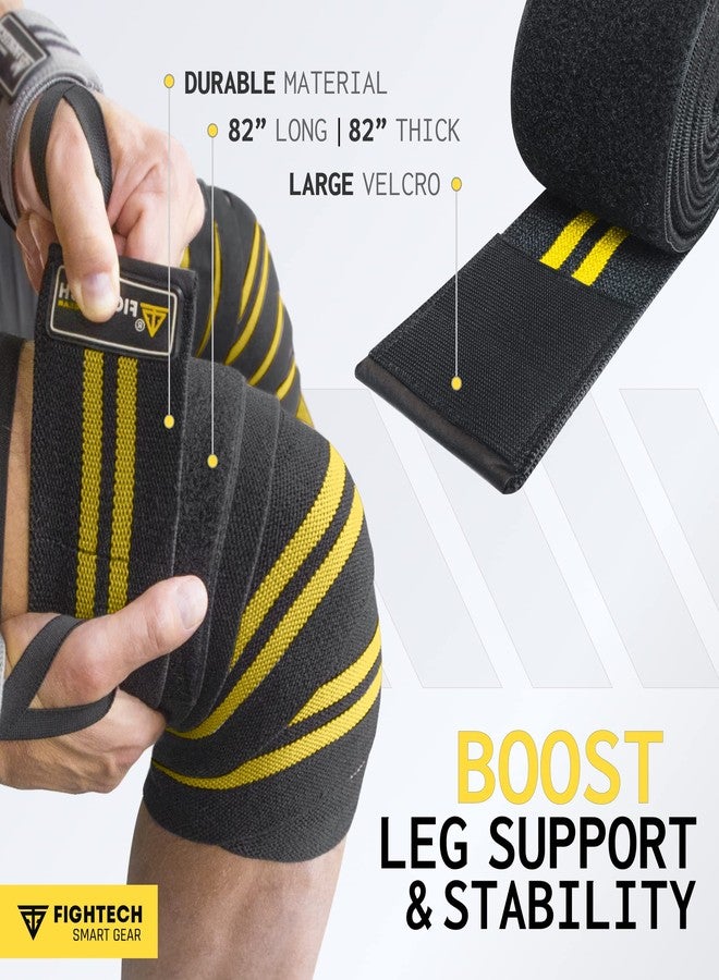 FIGHTECH Knee Wraps for Weightlifting - 82" Long | Men & Women | Ideal for Squats, Leg Press, Cross Training, Bodybuilding, and Gym WODs - Image 3