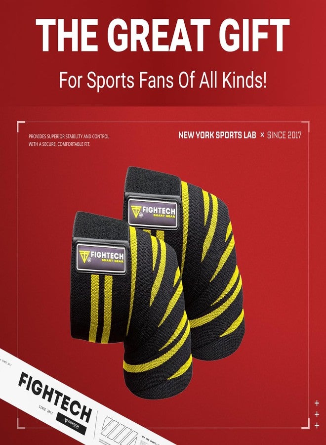 FIGHTECH Knee Wraps for Weightlifting - 82" Long | Men & Women | Ideal for Squats, Leg Press, Cross Training, Bodybuilding, and Gym WODs - Image 2