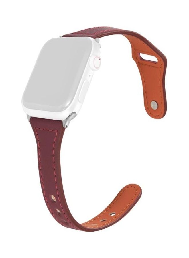 NIBEMINENT Ethnic Replacement Watchband for Apple Watch Series 1/2/3/4/5/6/7/SE 38/40/41mm Coffee - Image 1