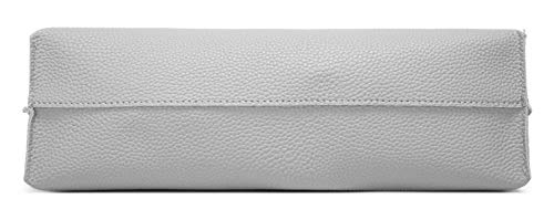 Dreubea Women's Soft Faux Leather Tote Shoulder Bag from, Big Capacity Tassel Handbag Grey - Image 5