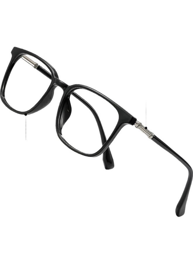 LOHO Reading Glasses For Men And Women, Anti-Blue Light, Full-Frame Business Glasses For Middle-Aged And Elderly, High-Definition Lenses For Presbyopia, 100 Degrees, Ages 40-49 - Image 1