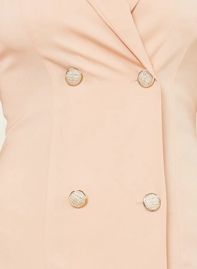 Styli Double Breasted Blazer Midi Dress