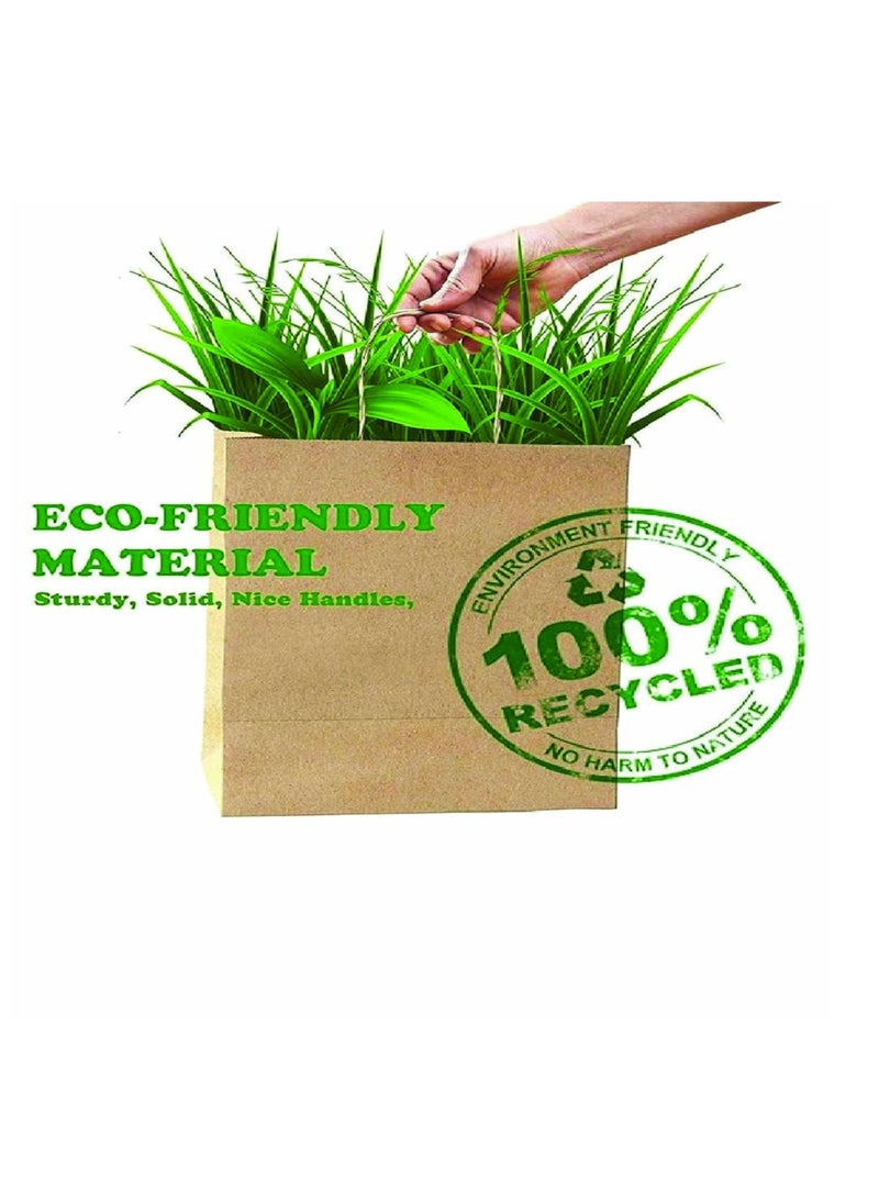 PRINTSHOP4ME - Pack of 10 Nurse Day Kraft Brown Paper Bags With Twisted Paper Handle Eco-Friendly Bags - Perfect for International Nurses Day and Nurses Week Gifts - Image 1
