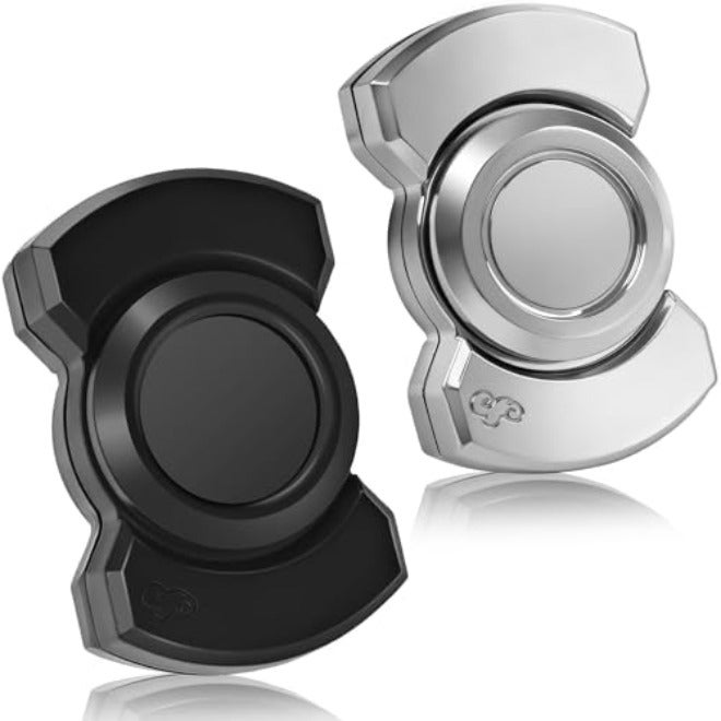 Chilvil 3-in-1 Metal Fidget Spinner Toy for Adults - Stress Relief, ADHD Gift, Silver - Image 3