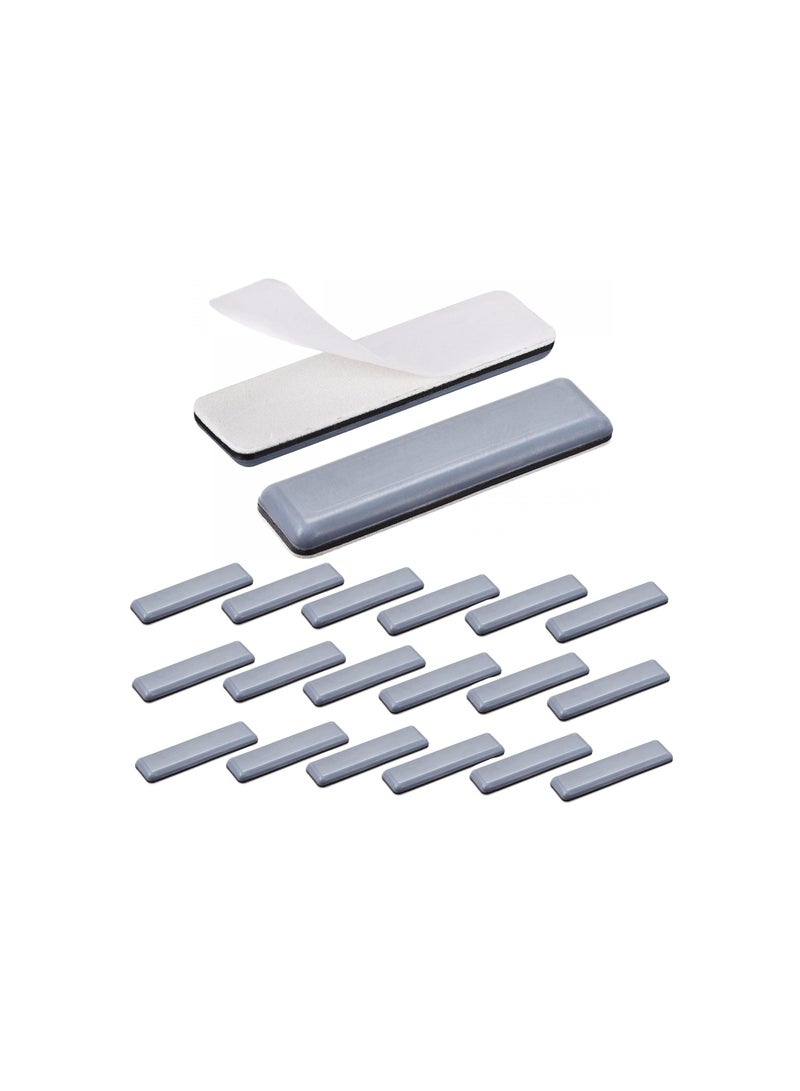 SYOSI Self-Adhesive Furniture Glides, Self-Adhesive Furniture Slides PTFE Self Adhesive Furniture Moving Slider, Teflon 70 x 19 mm Rectangle, for Carpet Hard Floor Wood Floors Furniture(20 Pieces)  - Image 1