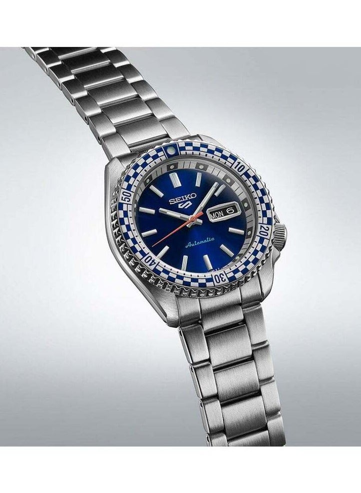 Seiko ساعة يد أوتوماتيكية رياضية جديدة ذات قرص أزرق للرجال - SRPK65K1 - Image 3
