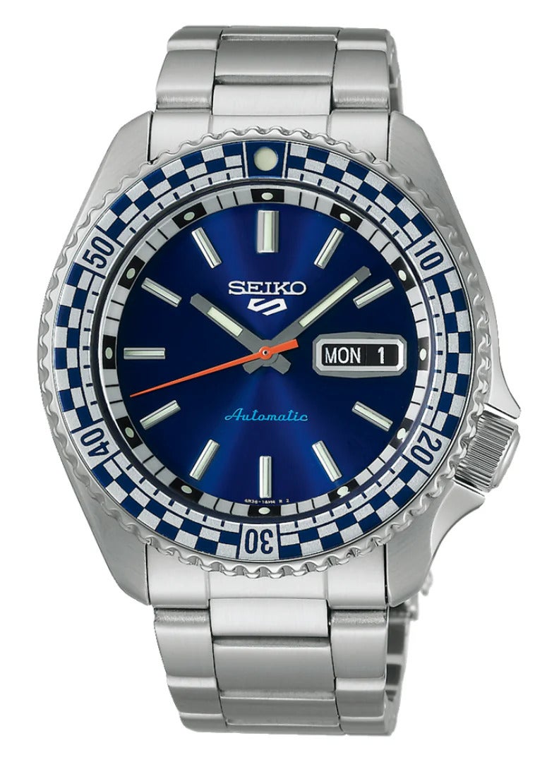Seiko ساعة يد أوتوماتيكية رياضية جديدة ذات قرص أزرق للرجال - SRPK65K1 - Image 1