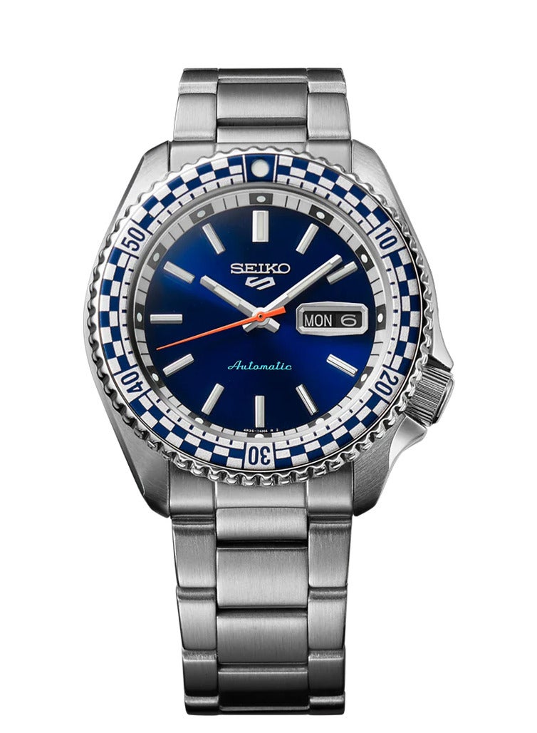 Seiko ساعة يد أوتوماتيكية رياضية جديدة ذات قرص أزرق للرجال - SRPK65K1 - Image 2