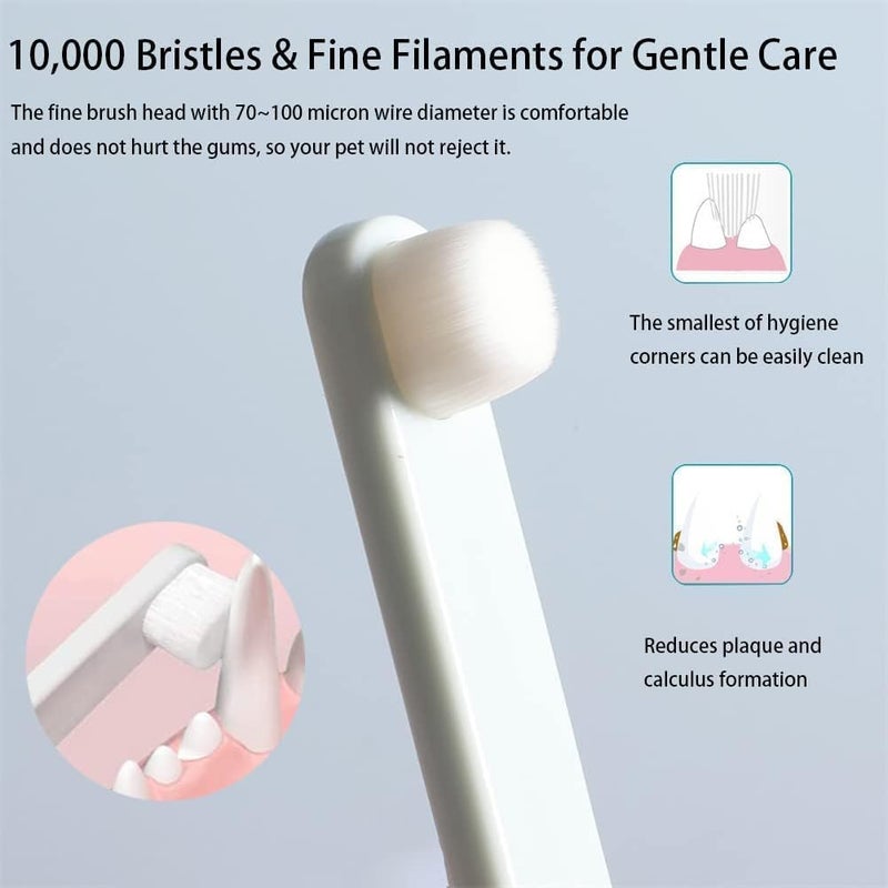 Pet Dog Toothbrush, 3 Pack Extra Soft Bristle Dental Cleaning Brushes for Puppies and Small Dogs, Gentle Teeth Cleaning Kit for Daily Oral Care Routine - Image 5