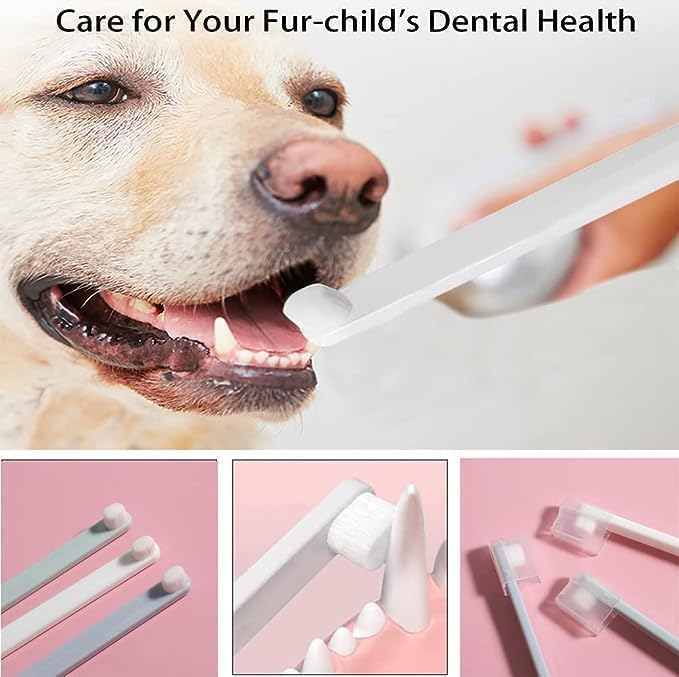 Pet Dog Toothbrush, 3 Pack Extra Soft Bristle Dental Cleaning Brushes for Puppies and Small Dogs, Gentle Teeth Cleaning Kit for Daily Oral Care Routine - Image 3