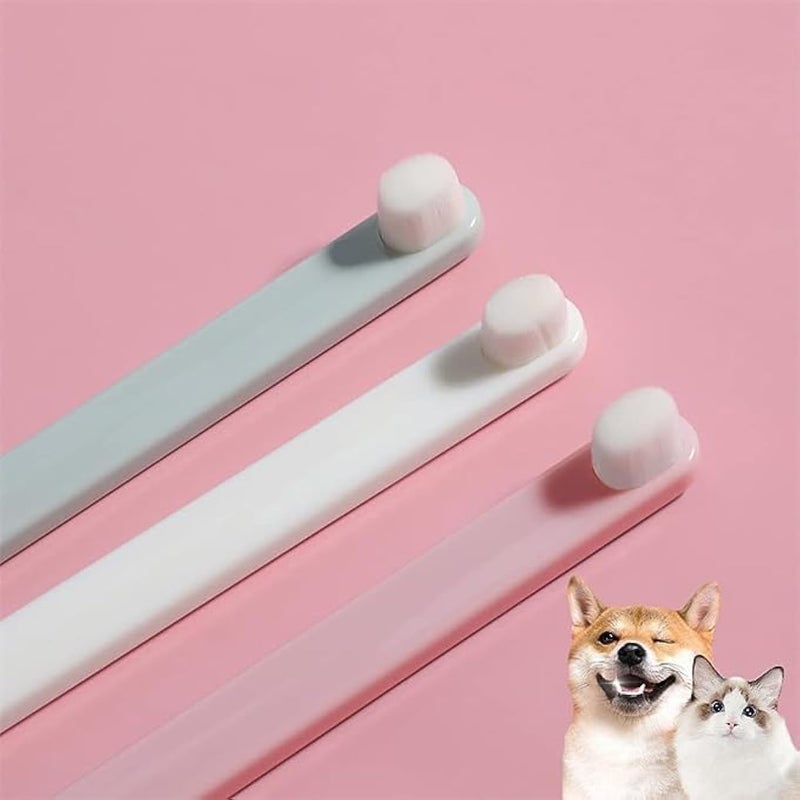 Pet Dog Toothbrush, 3 Pack Extra Soft Bristle Dental Cleaning Brushes for Puppies and Small Dogs, Gentle Teeth Cleaning Kit for Daily Oral Care Routine - Image 1