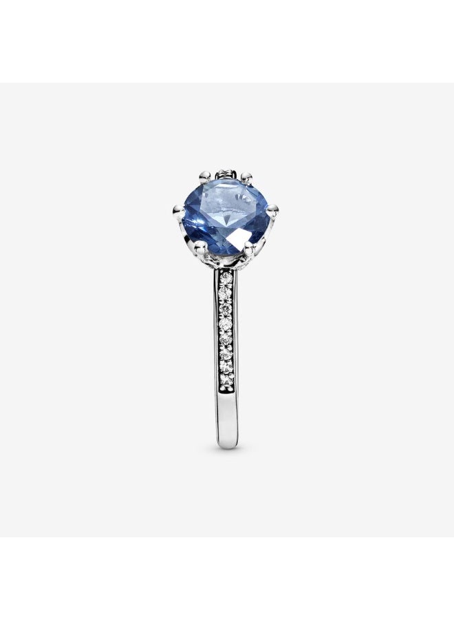 DORA Blue Sparkling Crown Ring - Image 2