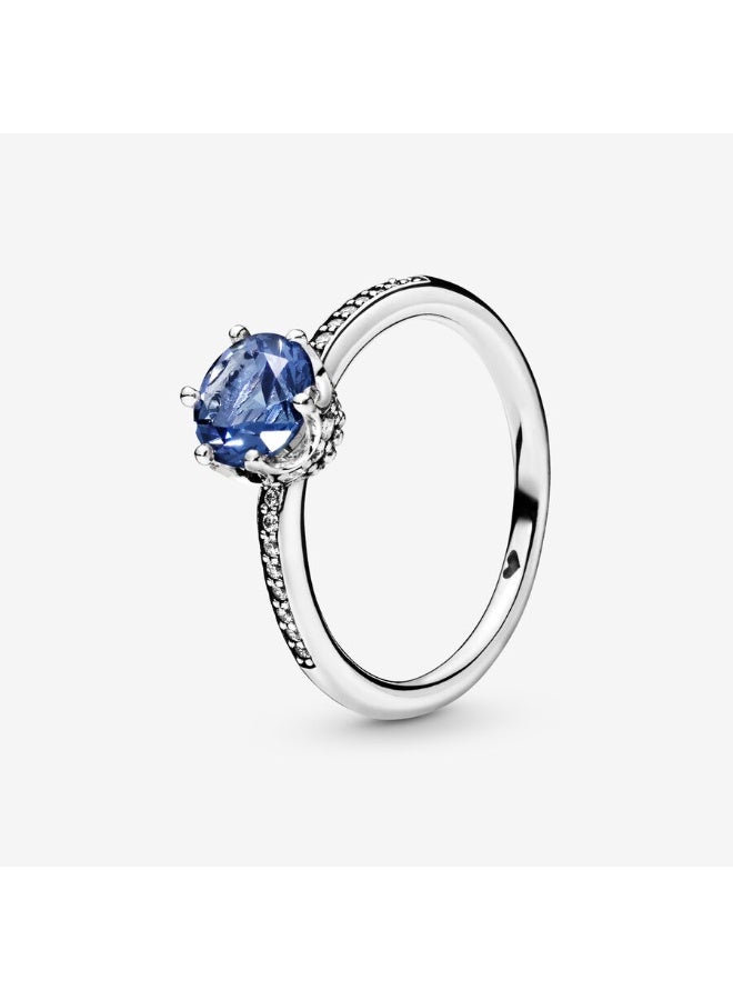 DORA Blue Sparkling Crown Ring - Image 1