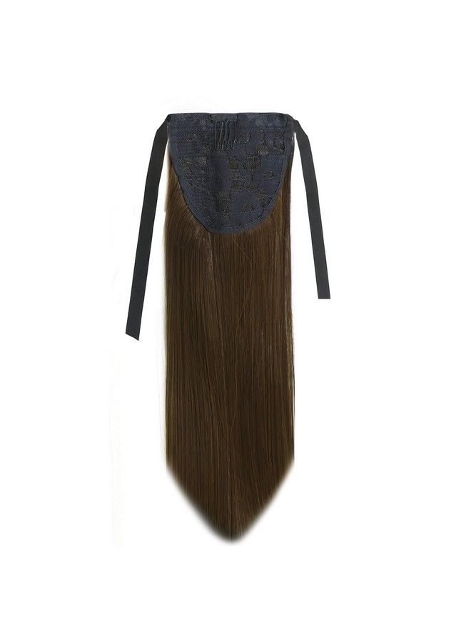 Rapidsflow Straight Ribbon Ponytail Hair Extensions (Women And Girls) Dark Brown150 Grams Pack Of 1Pc - Image 5