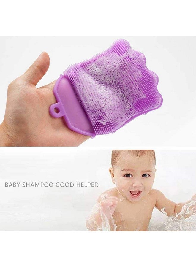 Bhavyam multifunction silicone bath brush body scrubber for baby kids childern, Anti Cellulite bath gloves exfoliating body scrubber for baby shower(1,small,multicolour) - Image 2